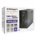 ИБП UPS CROWN 800VA/480W, metal, 1x12V/9AH, 4*IEC + 1*EURO sockets +1*IEC bybass, AVR 140-290V, 1.8m cable, RJ11/45, USB port