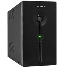 ИБП UPS CROWN 2000VA/1200W, металл, 2x12V/9AH, розетки 4*IEC + 2*EURO+1*IEC bybass, трансформатор AVR 140-290V, съёмный кабель 1.8 м, фильтр телефонной и ethernet линии RJ-11/45, USB-порт, защита батареи, от перегрузки, от КЗ, ПО                     