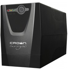 ИБП UPS CROWN 500VA / 300W, plastic, 1x12V / 4,5AH,  2*EURO sockets, transformer AVR 155-295V,  1.5m cable, protection: batteries, from overload, from Short-circuit, input voltage filtering                                                             