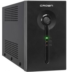 ИБП UPS CROWN 650VA/360W, металл, 1x12V/7AH, розетки 3*EURO, трансформатор AVR 140-290V, съёмный кабель 1.5 м, фильтр телефонной и ethernet линии RJ-11 и RJ-45, защита батареи, от перегрузки, от КЗ                                                     