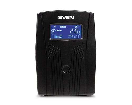 ИБП UPS SVEN Pro 650, line-interactive, 390wt, 650Va, 175-280v, 2 eurosockets, 4.4 kg.