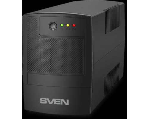 ИБП UPS SVEN UP-B800, 390Вт,вх~175-290В,вых.~230В,3 *IEC(C13) розетки, ABS пластик, черный