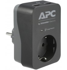 Сетевой фильтр APC Essential SurgeArrest 1 Outlet 2 USB Ports Black 230V Russia                                                                                                                                                                           