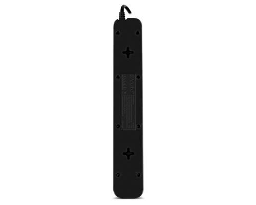 Сетевой фильтр Surge protector SVEN SF-05LU 3.0 м (5 евро розеток,2*USB(2,4А)) черный, цветная коробка