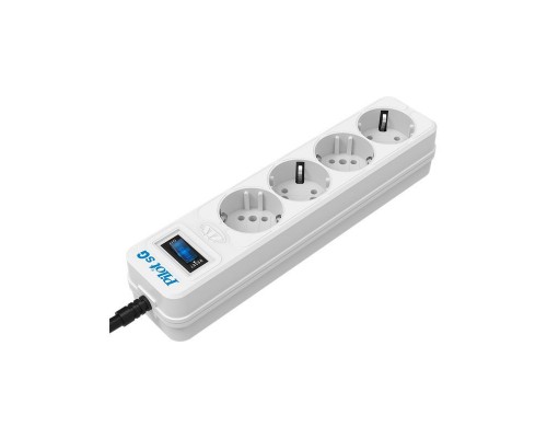 Сетевой фильтр Surge protector Pilot SG5 5 outlets (GP), 10A / 2.2kVt, automatic circuit-breaker, 7 m