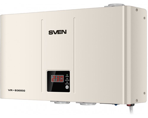 Стабилизатор Stabilizer SVEN VR-S3000, Relay, 1800W, 3000VA, 140-275v, 3 euro outlets (CEE7/4), white