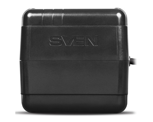 Стабилизатор Stabilizer SVEN VR-L1500, Relay, 500W, 184-285v, 2 euro outlets, 1 розетка ІЕС 320, black,  124  119  124mm, 2.09kg.