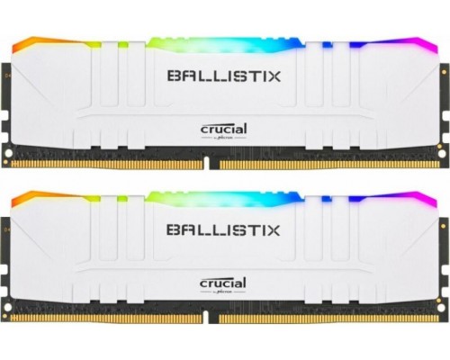 Оперативная память Crucial 16GB Kit (8GBx2) DDR4 3600MT/s CL16 Unbuffered DIMM 288 pin Ballistix White RGB