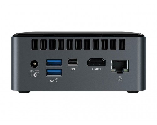 Неттоп Intel NUC, Intel Core i7-8565U, 4.6 GHz Turbo, 8Gb RAM pre-installed, VGA AMD Radeon  540X discrete graphics (2GB) (1xHDMI 2.0 + 1xmDP 1.2), 4xUSB3.1, 1x m.2 SSD, 1x2.5HDD, GBL, WiFi+BT, SDXC slot, Black,VESA, no powercord, IR-port, Kensington