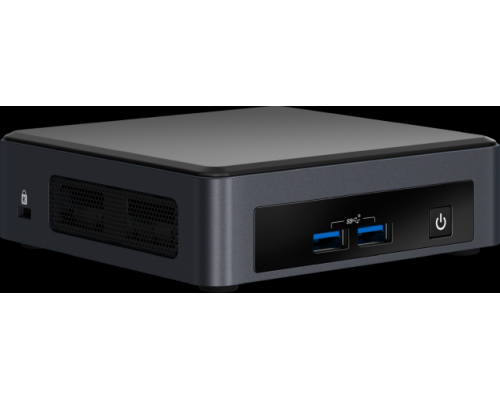 Неттоп Intel NUC, Intel Core i7-8665U, 4.8 GHz Turbo, DDR4-2400 SODIMM (up to 32Gb max), VGA Intel UHD Graphics 620 (USB-C(DP1.2)+2xHDMI 2.0a), 4xUSB3.1, 1x m.2 SSD, GBL, WiFi+BT, vPro, SDXC slot, Black,VESA, no powercord, IR-port, Kensington Lock, 9