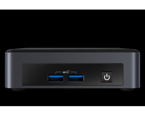 Неттоп Intel NUC, Intel Core i7-8665U, 4.8 GHz Turbo, DDR4-2400 SODIMM (up to 32Gb max), VGA Intel UHD Graphics 620 (USB-C(DP1.2)+2xHDMI 2.0a), 4xUSB3.1, 1x m.2 SSD, GBL, WiFi+BT, vPro, SDXC slot, Black,VESA, no powercord, IR-port, Kensington Lock, 9