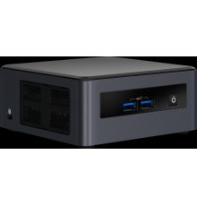 Неттоп Intel NUC, Intel Core i7-8665U, 4.8 GHz Turbo, DDR4-2400 SODIMM (up to 32Gb max), VGA Intel UHD Graphics 620 (USB-C(DP1.2)+2xHDMI 2.0a), 4xUSB3.1, 1x m.2 SSD, 1x2.5HDD, GBL, WiFi+BT, vPro, SDXC slot, Black,VESA, no powercord, IR-port, Kensingt