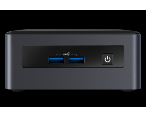 Неттоп Intel NUC, Intel Core i7-8665U, 4.8 GHz Turbo, DDR4-2400 SODIMM (up to 32Gb max), VGA Intel UHD Graphics 620 (USB-C(DP1.2)+2xHDMI 2.0a), 4xUSB3.1, 1x m.2 SSD, 1x2.5HDD, GBL, WiFi+BT, vPro, SDXC slot, Black,VESA, no powercord, IR-port, Kensingt