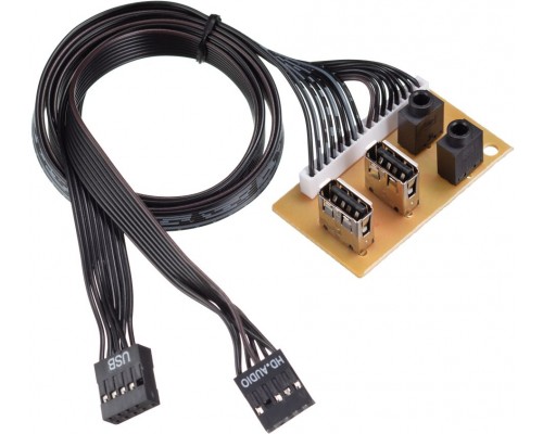 Модуль для корпуса USB module, 2xUSB2.0+2xUSB3.0, PCB board+Audio+Cables for FL-302