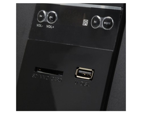 Акустическая система 2.1, SVEN MS-1820 чёрный, мощность(RMS):18Вт+2х11 Вт, FM-тюнер, USB/SD, дисплей, ПДУ