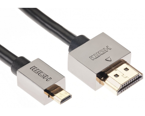 Кабель HDMI-19M --MicroHDMI-19M ver 2.0+3D/Ethernet,1.5m метал разъемы VCOM CG506AD-1.5M