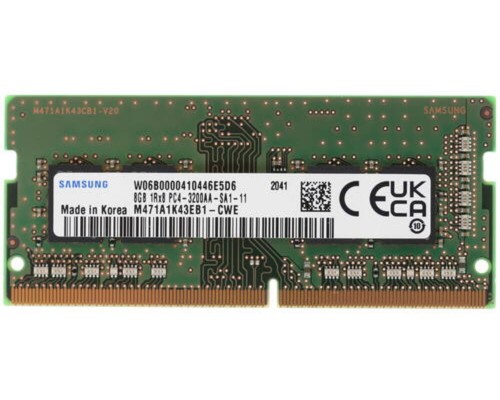 Память для ноутбука Samsung DDR4 8GB UNB SODIMM 3200, 1.2V