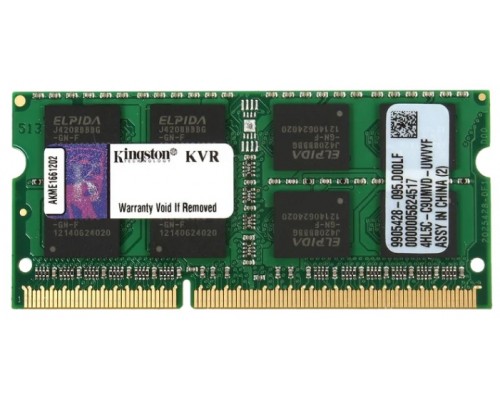 Память для ноутбука Kingston 8GB 1600MHz DDR3 Non-ECC CL11 SODIMM (Select Regions ONLY)