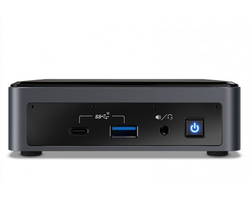 Неттоп Nettop Intel NUC, Intel Core i5-10210U, 4.2 GHz Turbo, DDR4-2666 SODIMM  (up to 64Gb max), VGA Intel UHD Graphics (USB-C(DP1.2)+HDMI 2.0a), 4xUSB3.1, 1x m.2 SSD,  GBL, WiFi+BT, SDXC slot, Black,VESA, powercord EU, IR-port, Kensington Lock,  99