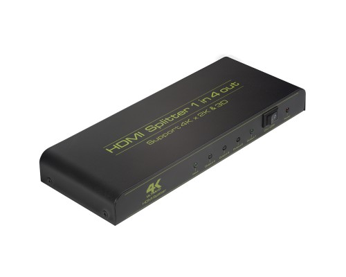 Разветвитель Greenconnect  v1.4 HDMI 1на 4 выхода, 4K2K 30Hz /1080p 120Hz + индикация серия Greenline GL-v104C