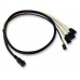 Кабель CBL-SFF8643-SATASB-10M (LSI00411 / L5-00221-00), INT SFF8643-to-4*SATA+SB (MiniSAS HD -to- 4*SATA+SideBand internal cable) 100cm