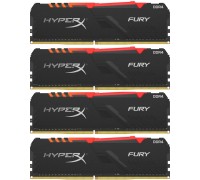Оперативная память Kingston 64GB 3600MHz DDR4 CL18 DIMM (Kit of 4) HyperX FURY RGB                                                                                                                                                                        