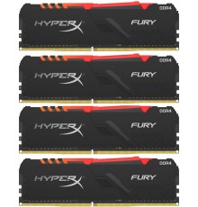 Оперативная память Kingston 64GB 3600MHz DDR4 CL18 DIMM (Kit of 4) HyperX FURY RGB                                                                                                                                                                        