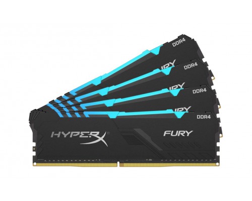 Оперативная память Kingston 64GB 3600MHz DDR4 CL18 DIMM (Kit of 4) HyperX FURY RGB