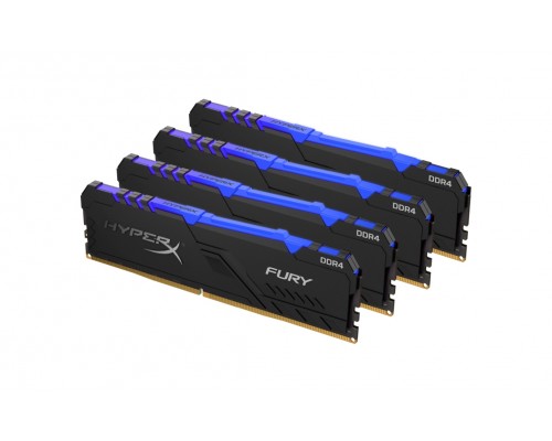 Оперативная память Kingston 64GB 3600MHz DDR4 CL18 DIMM (Kit of 4) HyperX FURY RGB