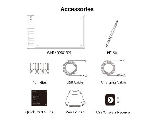 Графический планшет Huion WH1409