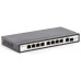 Коммутатор SKAT PoE-8E-1G-1S PoE Plus switch, power 120W, ports: 8-Ethernet, 1-Uplink, 1-SFP