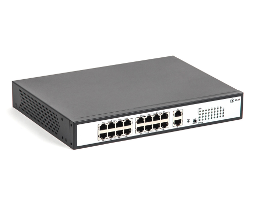 Коммутатор SKAT PoE-16E-2G PoE Plus switch, power 250W, ports: 16-Ethernet, 2-Uplink