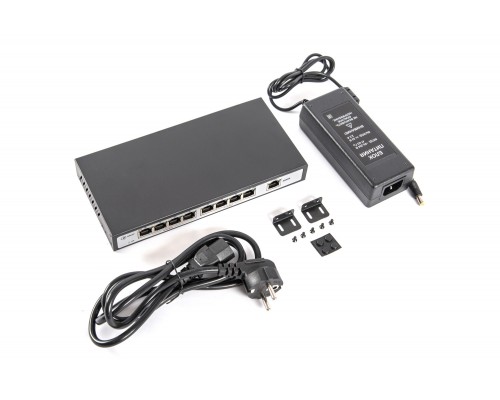 Коммутатор SKAT PoE-8E-1E PoE Plus switch, power 120W, ports: 8-Ethernet, 1-Uplink