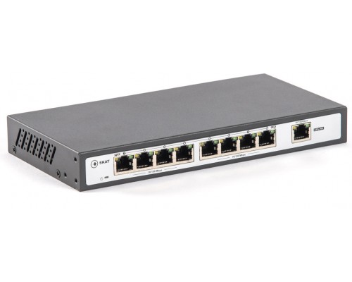 Коммутатор SKAT PoE-8E-1E PoE Plus switch, power 120W, ports: 8-Ethernet, 1-Uplink