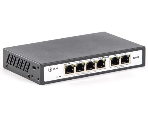 Коммутатор SKAT PoE-4E-2E PoE Plus switch, power 120W, ports: 4-Ethernet, 2-Uplink