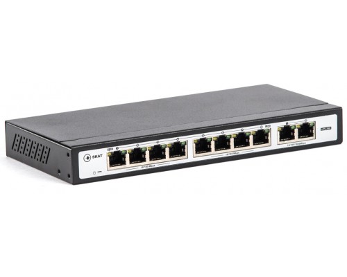 Коммутатор SKAT PoE-8E-2G PoE Plus switch, power 120W, ports: 8-Ethernet, 2-Uplink