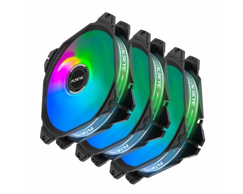 Комплект вентиляторов M120-P KIT FAN 120mm*3, Hydraulic, 700~1700rpm, 23~68CFM, 16~33dBA, RGB, cable controller+AURA 3pinn+ JSP 3pin with VDG, RTL