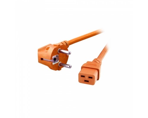 Шнур (кабель питания) ACD SUPER HEAVY DUTY  3*2,5 S22C19, (Schuko - C19), 16А, оранжевый, 2,0 м