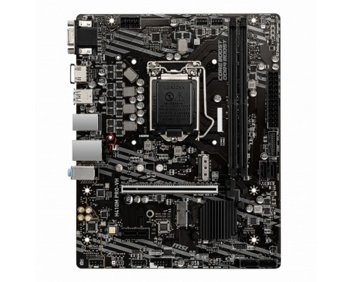 Материнская плата H410M PRO-VH Socket 1200, Intel® H410, 2xDDR4-2933, HDMI+VGA, 1xPCI-Ex16x, 1xPCI-Ex1x, 4xSATA3, 2xM.2, 8 Ch Audio, GLan, (4+2)xUSB2.0, (2+2)xUSB3.2, 1xPS/2, mATX, RTL