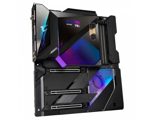 Материнская плата Z590 AORUS XTREME WATERFORCE, Socket 1200, Intel®Z590, 4xDDR4-3200, HDMI, 3xPCI-Ex16, 6xSATA3(RAID 0/1/5/10), 3xM.2, 8Ch Audio, 10GLan, 2.5GLan, WiFi, (0+4)xUSB2.0, (8+2)xUSB3.2, (2+1)xUSB3.2 Type-C™, ATX, RTL,