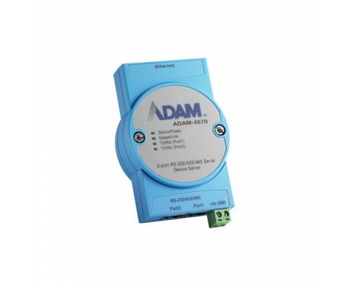 Шлюз ADAM-4570-CE   передачи данных от 2 портов RS-232/422/485 (RJ48) в сеть Ethernet 10/100Base-T (RJ45) Advantech