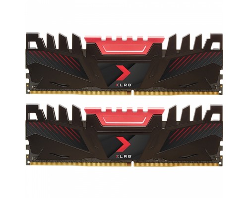 Оперативная память 16GB PNY DDR4 2666 DIMM XLR8 Gaming Memory [MD16GK2D4266616XR] Non-ECC, CL16, 1.2V, Heat Shield, XMP 2.0, Kit (2x8GB), RTL , (626666)