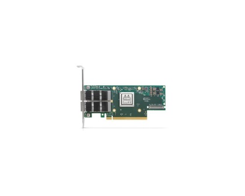 Сетевой контроллер ConnectX®-6 VPI adapter card, 100Gb/s (HDR100, EDR IB and 100GbE), dual-port QSFP56, PCIe3.0/4.0 x16, tall bracket, single pack