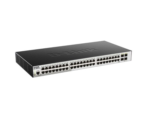 Смарт-коммутатор D-Linjk DGS-3000-52X/B2A,L2 Managed Switch with 48 10/100/1000Base-T ports and 4 10GBase-X SFP+ ports.16K Mac address, 802.3x Flow Control, 4K of 802.1Q VLAN, VLAN Trunking, 802.1p Priority Queues, T