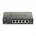 Смарт-коммутатор D-Link DGS-1100-05PDV2/A1A, L2 Smart Switch with 4 10/100/1000Base-T ports and 1 10/100/1000Base-T PD port(2 PoE ports 802.3af (15,4 W), PoE Budget 18W from 802.3at / 8W from 802.3af).2K Mac address,