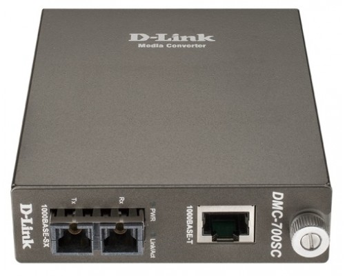 Конвертор D-Link DMC-700SC/B9A, Media Converter with 1 1000Base-T port and 1 1000Base-SX port.Up to 550m, multi-mode Fiber, SC connector, Jumbo frame, Transmitting and Receiving wavelength: 850nm.