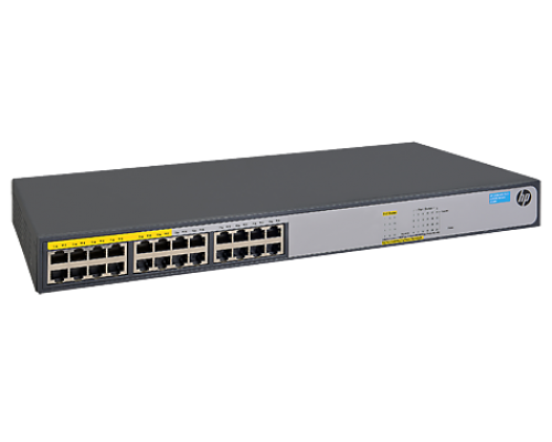 Коммутатор HPE  1420 24G PoE+ (124W) Switch (12 ports 10/100/1000 + 12 ports 10/100/1000 PoE+, unmanaged, fanless, 19