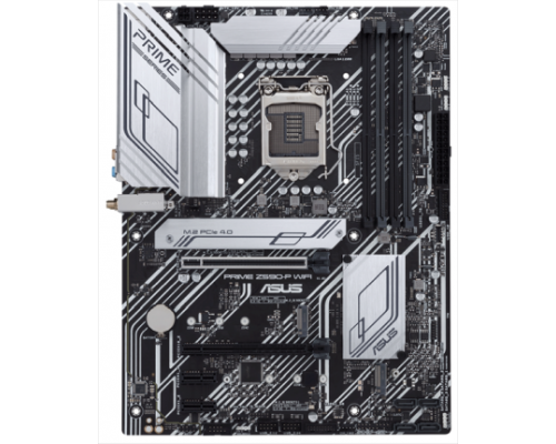 Материнская плата ASUS PRIME Z590-P WIFI, LGA1120, Z590, 4*DDR4, DP+HDMI, SATA3 + RAID, Audio, Gb LAN, USB 3.2*9, USB 2.0*4, COM*1 header (w/o cable), ATX; 90MB1810-M0EAY1