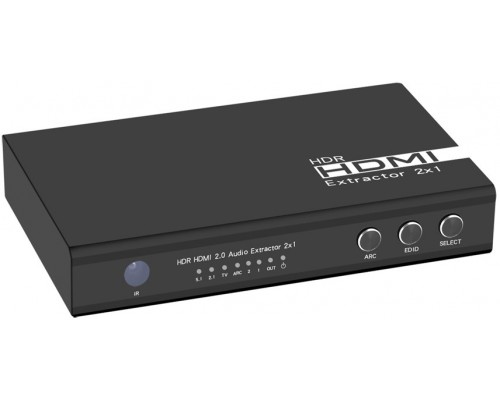 Переключатель HDMI 2.0, 2х1, 4Kx2K 60Hz + Audio Extractor, GL-vC2