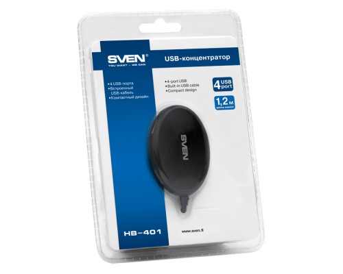 Разветвитель USB 2.0 Sven HB-401 SV-012830